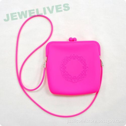 Exclusive Silicone Cosmetic Bag With Lace Design